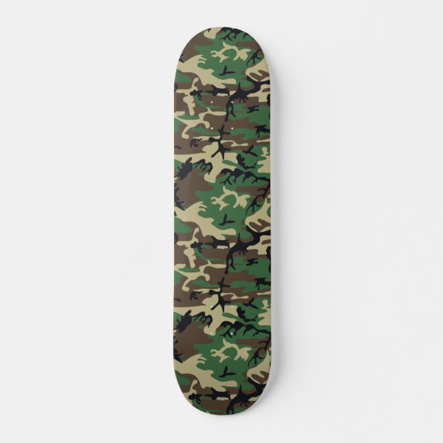 Military Camouflage 7 3/4" Skateboard (Front)