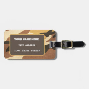 Military camouflage, Army camo Personalized Luggage Tag