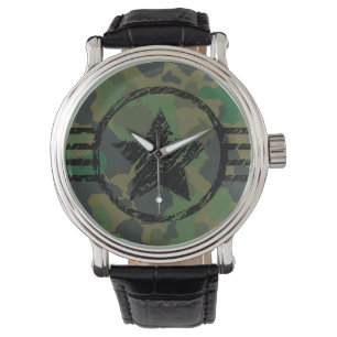 military camouflage design watch