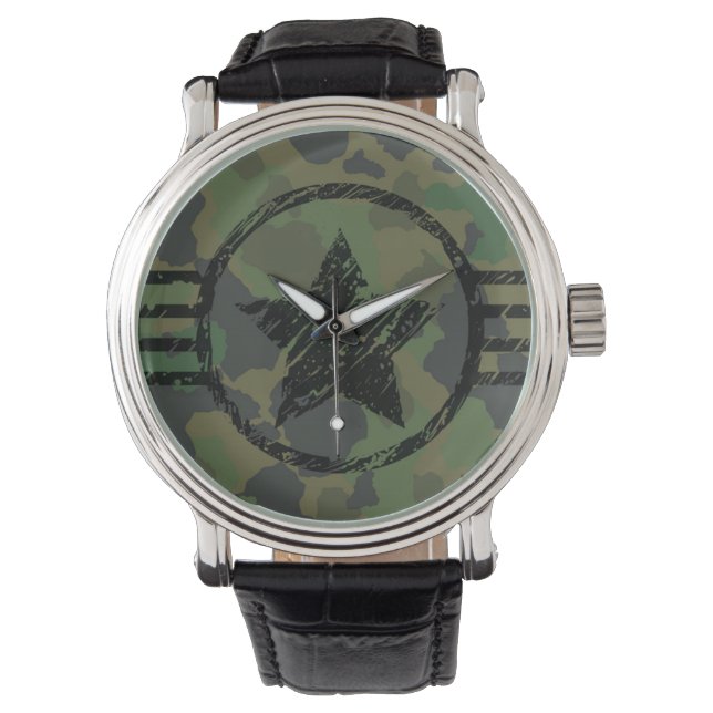 military camouflage design watch (Front)