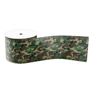 Military Camouflage Grosgrain Ribbon