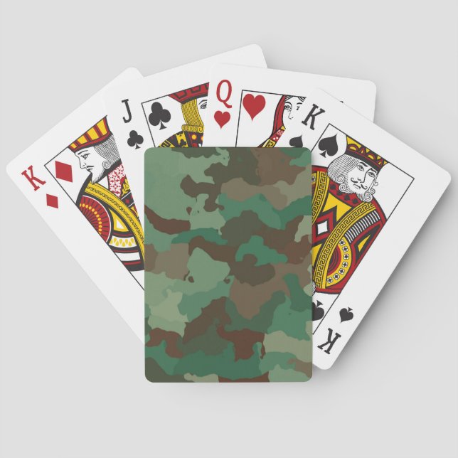Military Camouflage Pattern (Armed Forces) Playing Cards (Back)