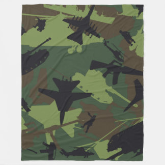 Military Camouflage Pattern Fleece Blanket
