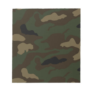 military camouflage pattern notepad