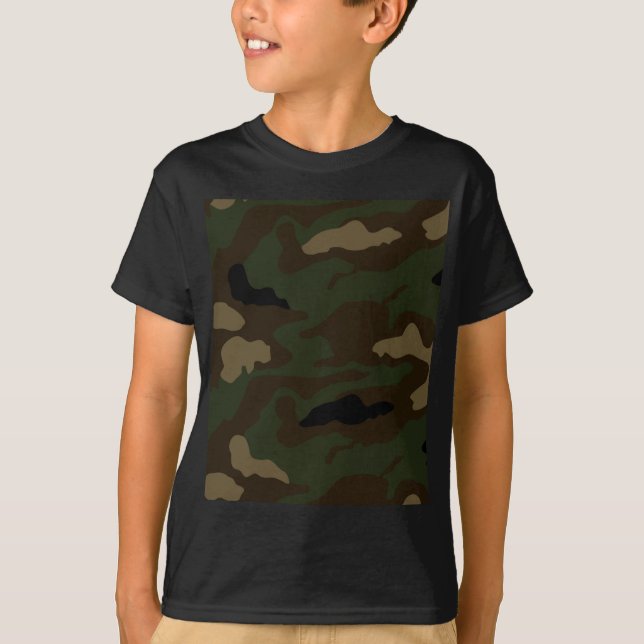 military camouflage pattern T-Shirt (Front)