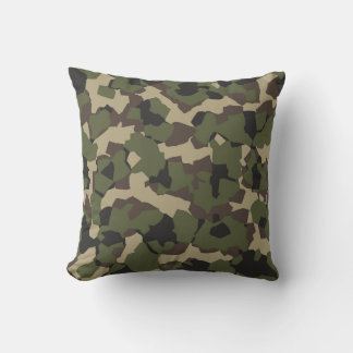 Military Camouflage Pattern Throw Pillow