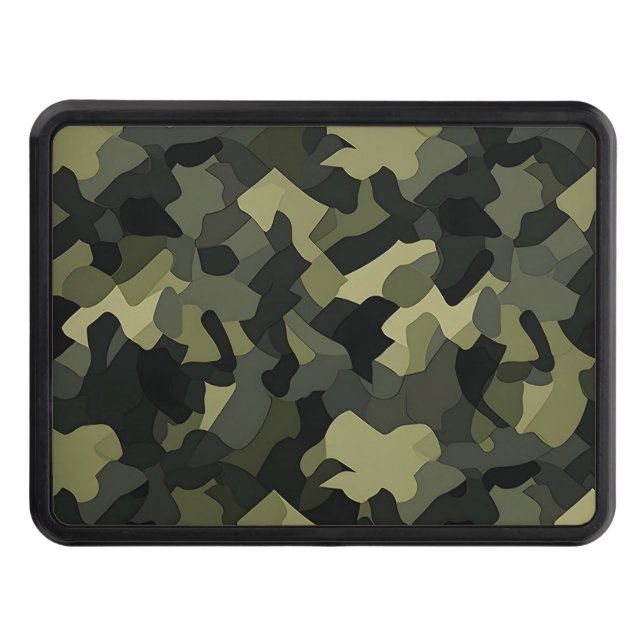 Military camouflage pattern trailer hitch cover (Front)