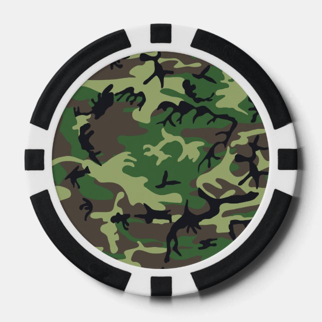 Military Camouflage Poker Chips (Front)