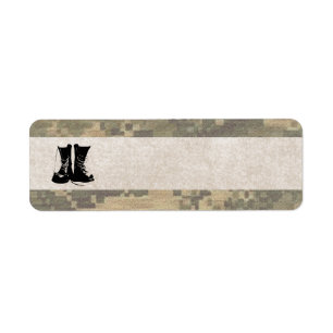 Military Camouflage with Army Combat Boots