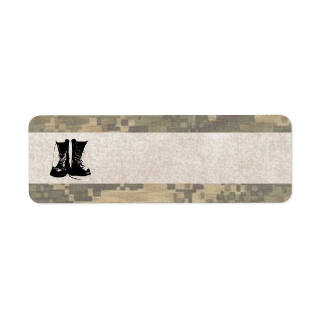 Military Camouflage with Army Combat Boots (Front)