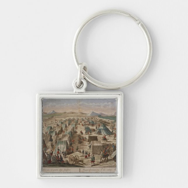 Military camp, c.1780 keychain (Front)