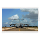 Military cargo plane landing