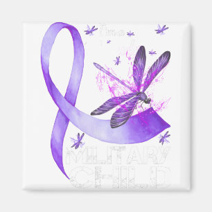 Military Child Month Boys T-shirt Purple Up Magnet