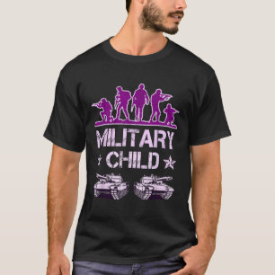 Military Child Month For Kids Purple Up Camo Milit T-Shirt