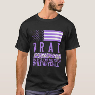 Military Child Month Purple Up Pride Brave Brat T-Shirt