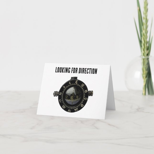Military Compass Survival Navigation Adventure Card (Front)