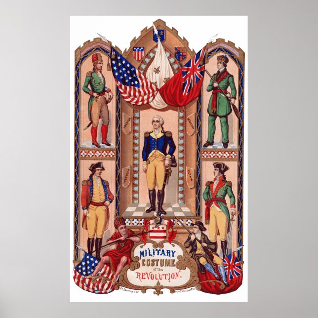 Military Costume of the Revolutionary War 1855 Poster (Front)