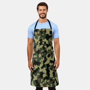 Military Dad Mom Griller Camouflage Camo Grill Apron