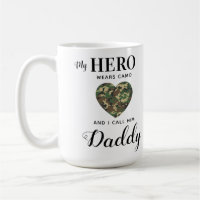 Military Dad My Hero Wears Camo Fathers Day Photo