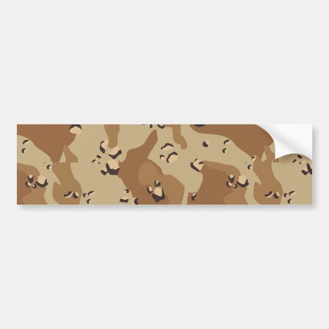 Military Desert Camouflage Background Bumper Sticker (Front)