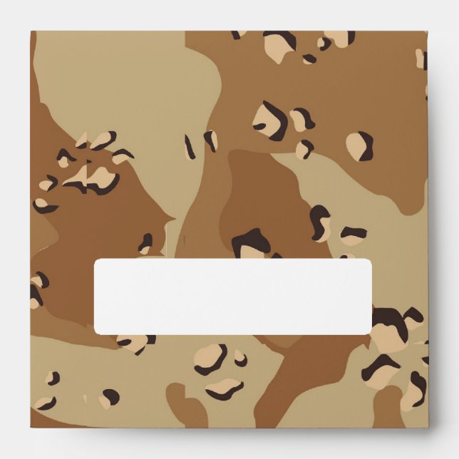 Military Desert Camouflage Background Envelope (Front)