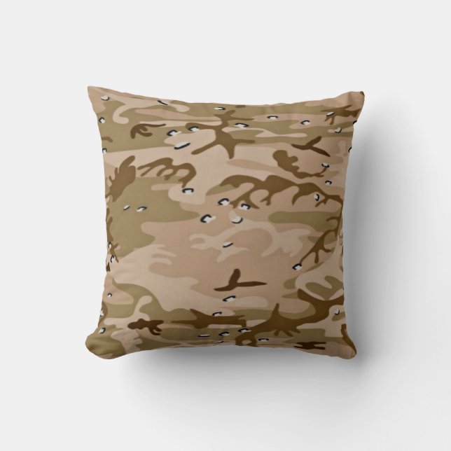 Military Desert Sand Camo Pillow (Front)