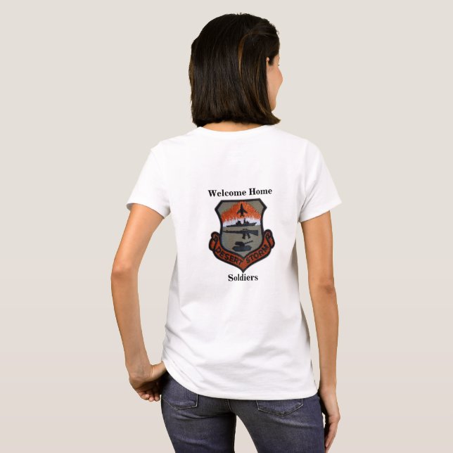 Military Desert Storm Gulf War Veterans Vets T-Shirt (Back Full)
