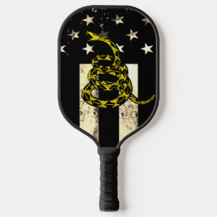 Military Desert Tone American Flag and Snake Pickleball Paddle