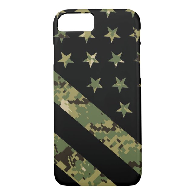 Military Digital Camouflage US Flag Case-Mate iPhone Case (Back)