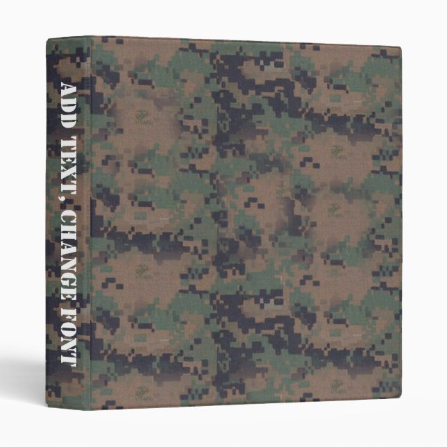 Military Digital Woodland Background Binder (Front/Spine)