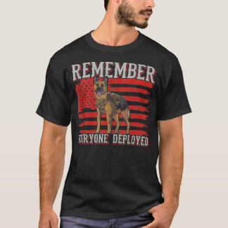 Military Dog Service RED Friday Remember Everyone  T-Shirt