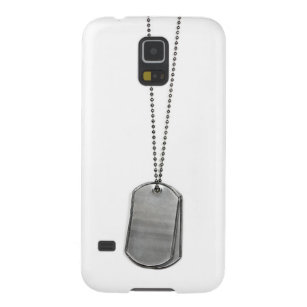 MIlitary Dog Tags on white Case For Galaxy S5