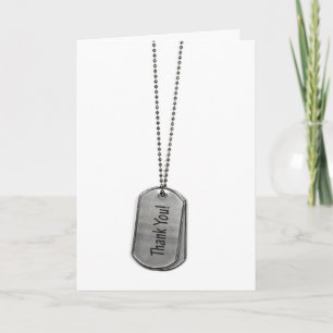 Military Dog Tags Thank You Card