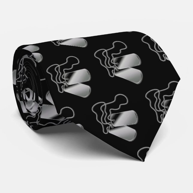 MILITARY DOG TAGS tie (Rolled)