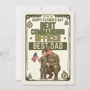 Military Father's Day Best Commanding Officer Card