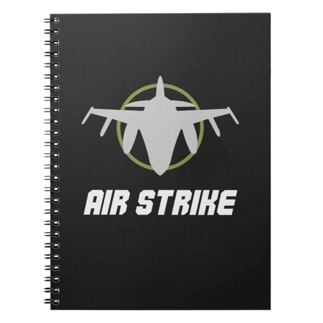 Military Fighter Jet Air Strike Notebook (Front)