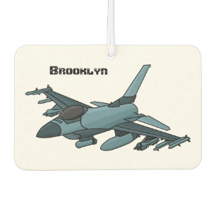 Military fighter jet plane cartoon air freshener