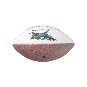 Military fighter jet plane cartoon football