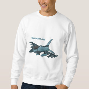 Military fighter jet plane cartoon  sweatshirt