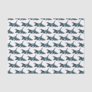 Military fighter jet plane cartoon tissue paper