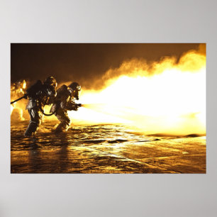 Military Firefighters Poster