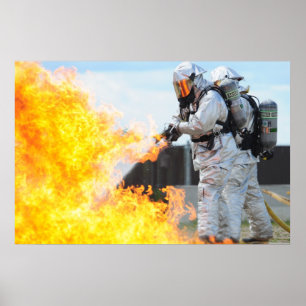 Military Firefighters Poster