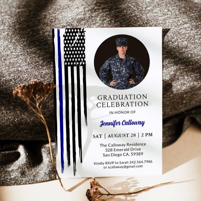 Military Flag, US Navy Basic Training Graduation Invitation (Creator Uploaded)