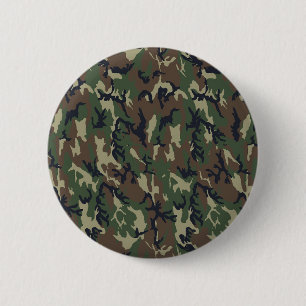 Military Forest Camouflage Background 2 Inch Round Button