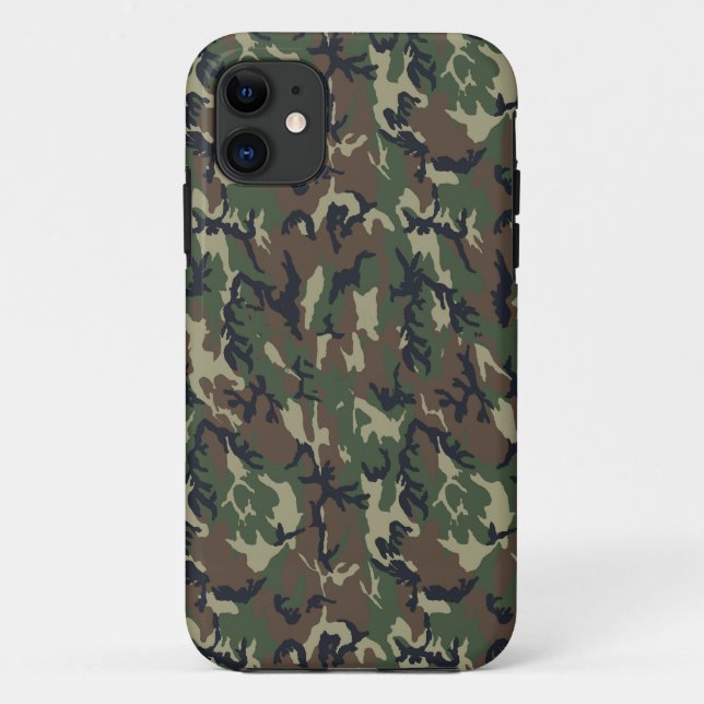 Military Forest Camouflage Background Case-Mate iPhone Case (Back)