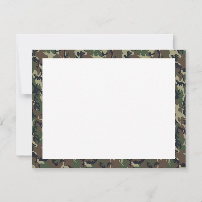 Military Forest Camouflage Background Invitation (Front)