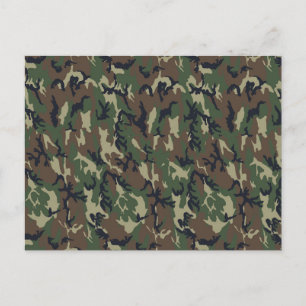 Military Forest Camouflage Background Postcard