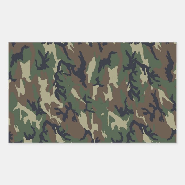 Military Forest Camouflage Background Sticker (Front)
