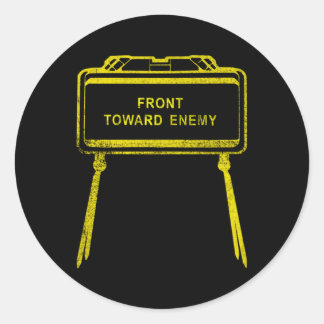 Military Front Toward Enemy M18A1 Claymore Mine Classic Round Sticker