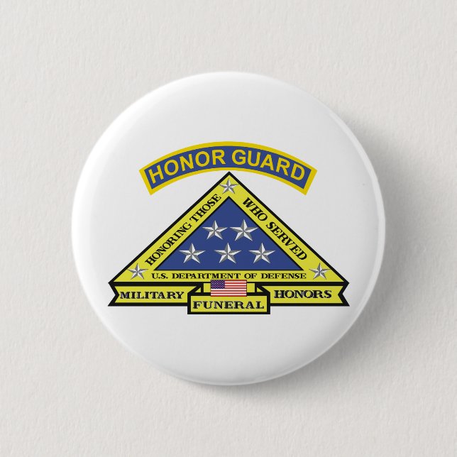 MILITARY FUNERAL HONOR GUARD 2 INCH ROUND BUTTON (Front)